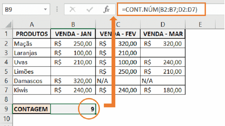 Como Contar Linhas Colunas Células Ou Valores No Excel Engenheira Do Excel 0605